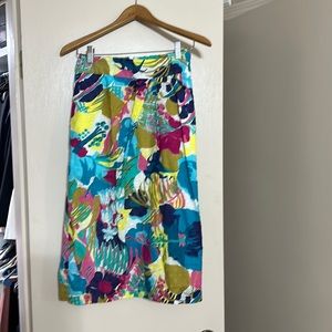 J Crew island-worthy faux sarong skirt